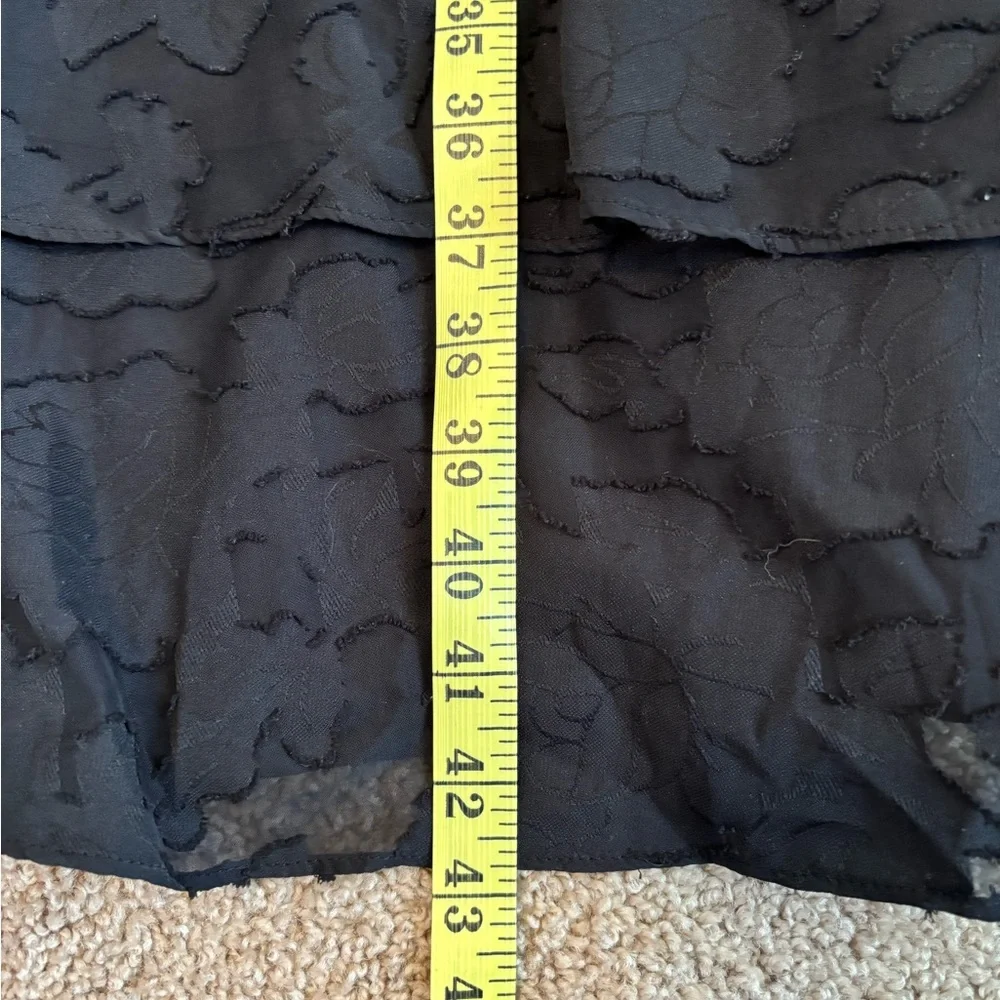 Love You So Truly Black Burnout Floral Strapless Midi Dress Size Medium - Picture 10 of 13